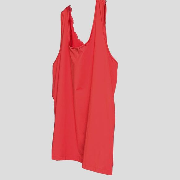 CATHERINES SLEEVELESS PULL-OVER SHELL-TOP, WOMENS, 2X-22/24, DEEP PEACH, LACE - Picture 6 of 8